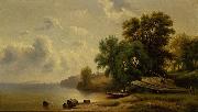 Robert Scott Duncanson Landscape with Campsite oil painting artist